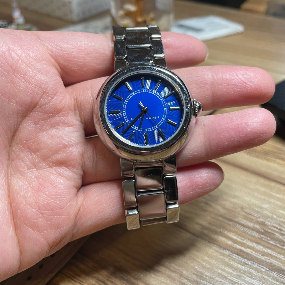 Marc Jacobs dotty blue ladies watch